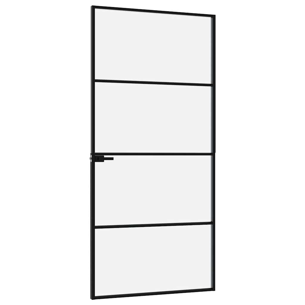 Εσωτερική Πόρτα 93x201,5 εκ. Ψημένο Γυαλί και  Λεπτό Αλουμίνιο - PAKOBAZAAR