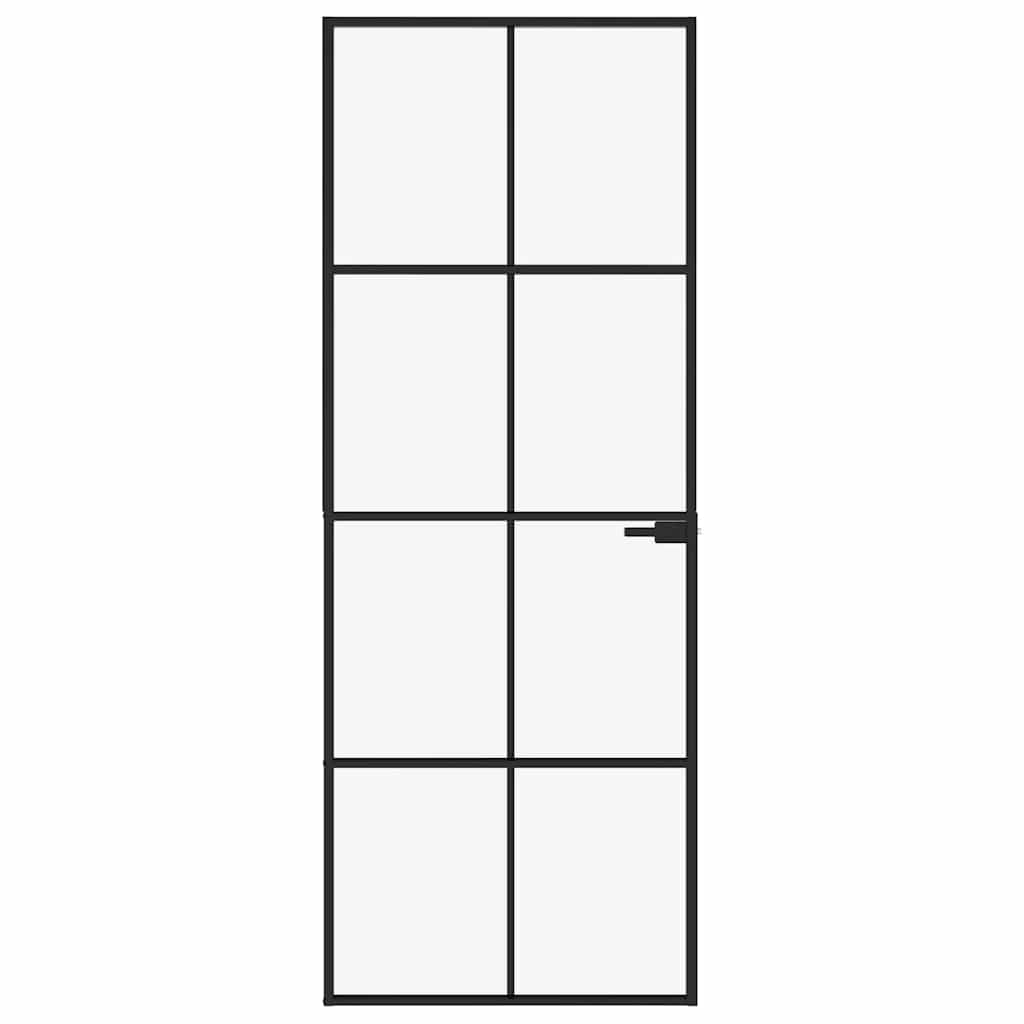 Εσωτερική Πόρτα 76x201,5 εκ. Ψημένο Γυαλί και  Λεπτό Αλουμίνιο - PAKOBAZAAR