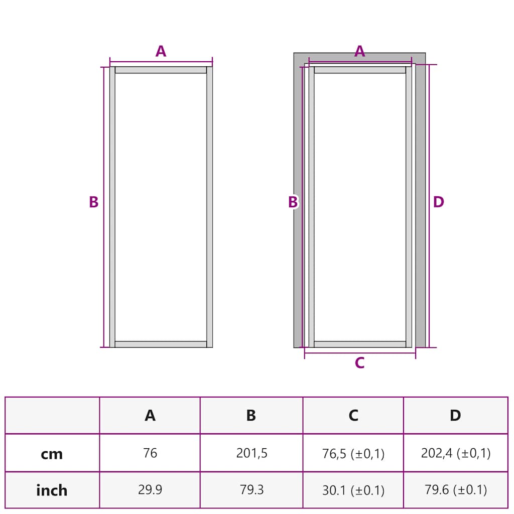 Εσωτερική Πόρτα 76x201,5 εκ. Ψημένο Γυαλί και  Λεπτό Αλουμίνιο - PAKOBAZAAR