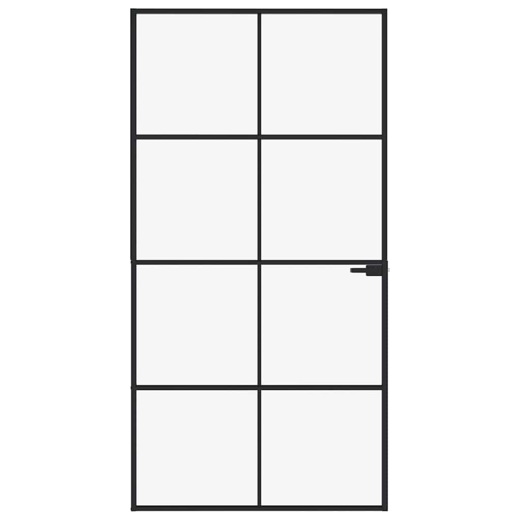 Εσωτερική Πόρτα 102x201,5 εκ. Ψημένο Γυαλί και  Λεπτό Αλουμίνιο - PAKOBAZAAR