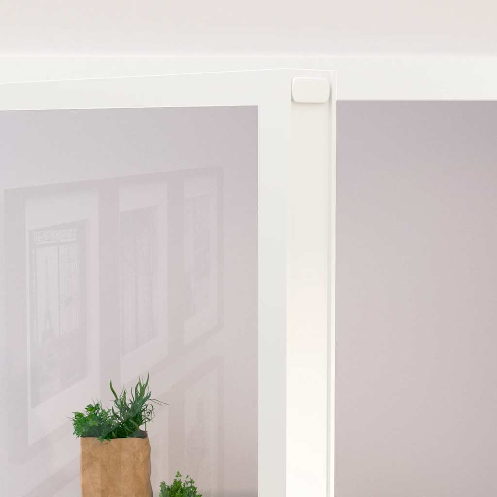 Εσωτερική Πόρτα Λευκή 76x201,5 εκ. Ψημένο Γυαλί&Λεπτό Αλουμίνιο - PAKOBAZAAR