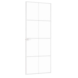 Εσωτερική Πόρτα Λευκή 76x201,5 εκ. Ψημένο Γυαλί&Λεπτό Αλουμίνιο