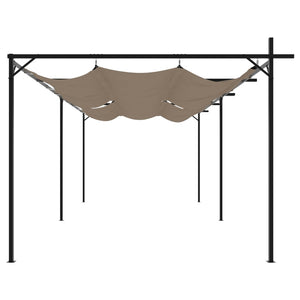 Πέργκολα με Πτυσσόμενη Οροφή Taupe 589 x 292 x 230 εκ.