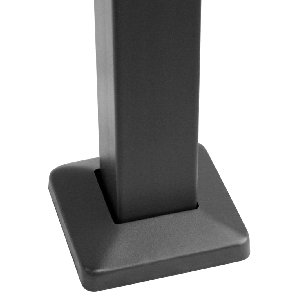 Κιόσκι Μπάρμπεκιου με Πλαϊνά Ράφια Ανθρακί 240x150x243εκ Ατσάλι