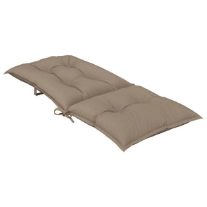 Μαξιλάρια Καρέκλας Κήπου Πλάτη 4τεμ Taupe 120x50x7 εκ. Ύφασμα