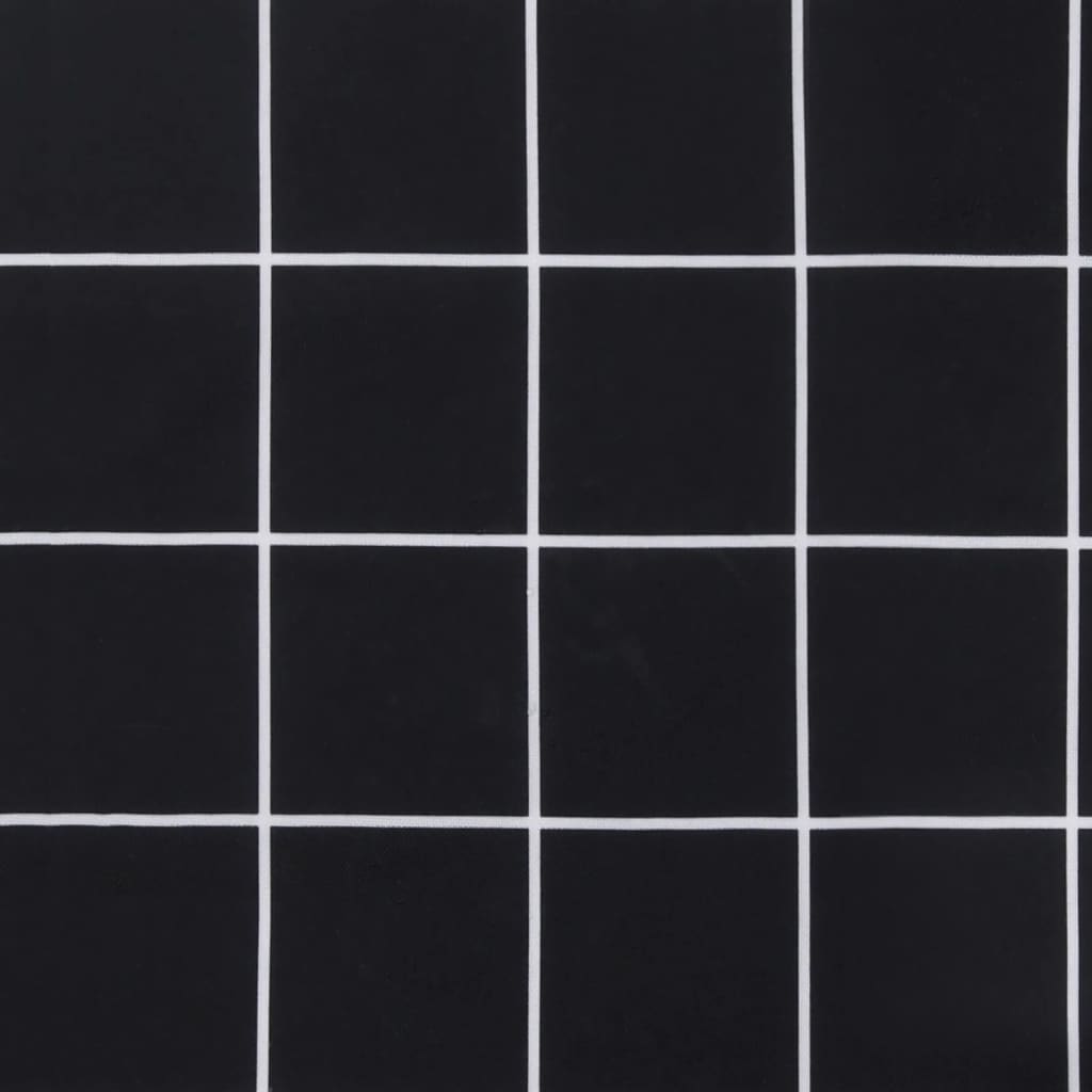 Μαξιλάρια Καρέκλας 4 τεμ. Μαύρο Καρό 120x50x7 εκ. Υφασμάτινα - Pakobazaar