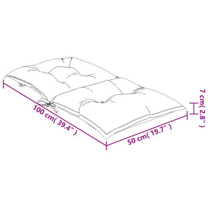Μαξιλάρια Καρέκλας 6 τεμ. Ροζ 100x50x7 εκ. Υφασμάτινα