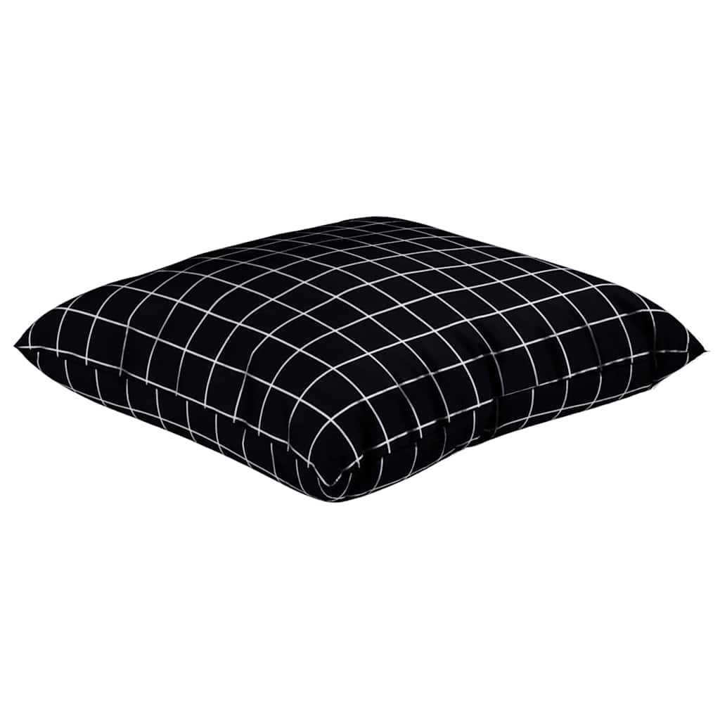 Διασκορπισμένα Μαξιλάρια Καρό 4 pcs Μαύρη Καρώ 40 x 40 cm - Pakobazaar