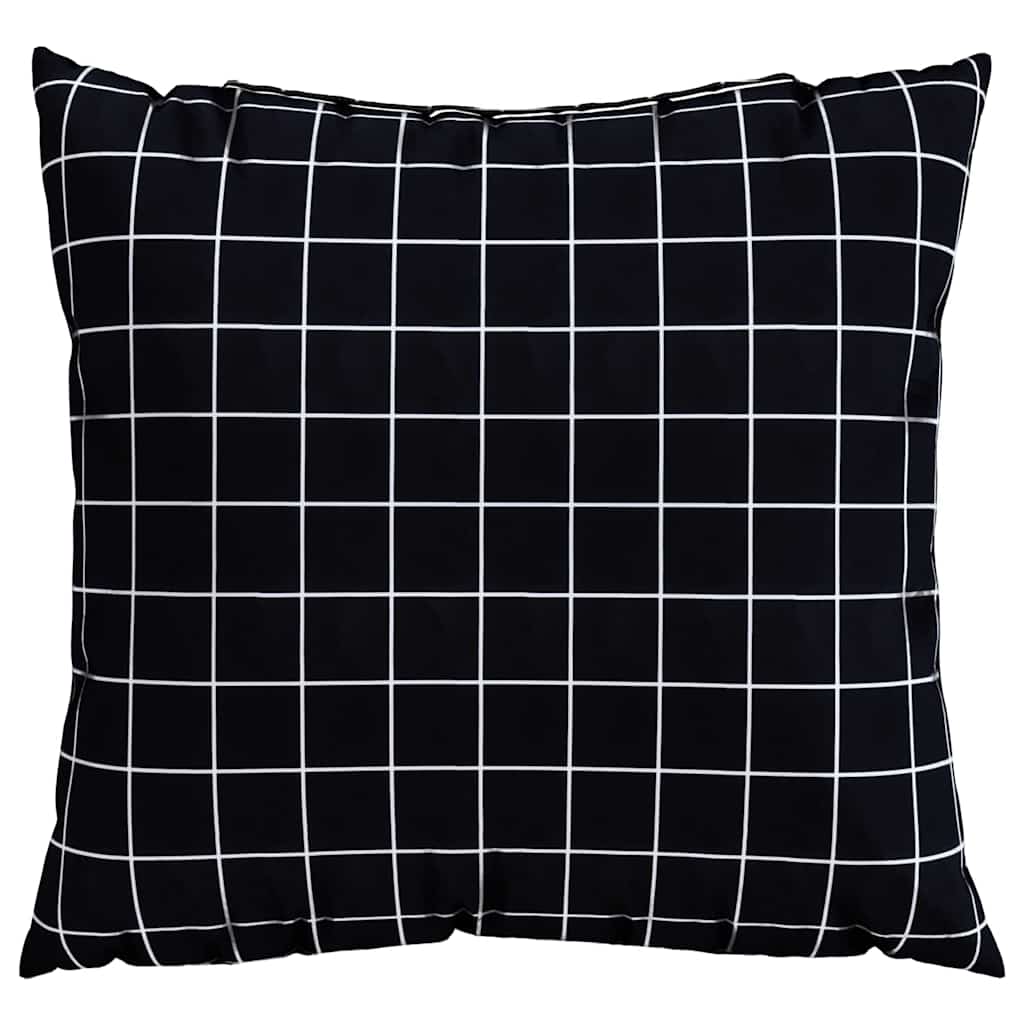 Διασκορπισμένα Μαξιλάρια Καρό 4 pcs Μαύρη Καρώ 40 x 40 cm - Pakobazaar