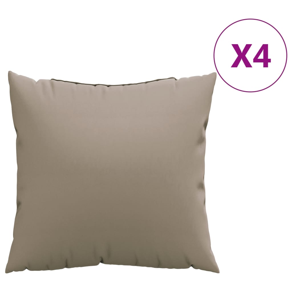 Μαξιλάρια Καναπέ 4 τεμ. Taupe 50x50 εκ. Υφασμάτινα