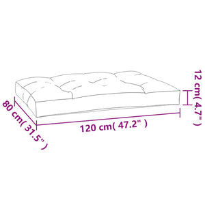 Μαξιλάρι Παλέτας με Σχέδιο Φύλλων 120 x 80 x 12 εκ. Υφασμάτινο