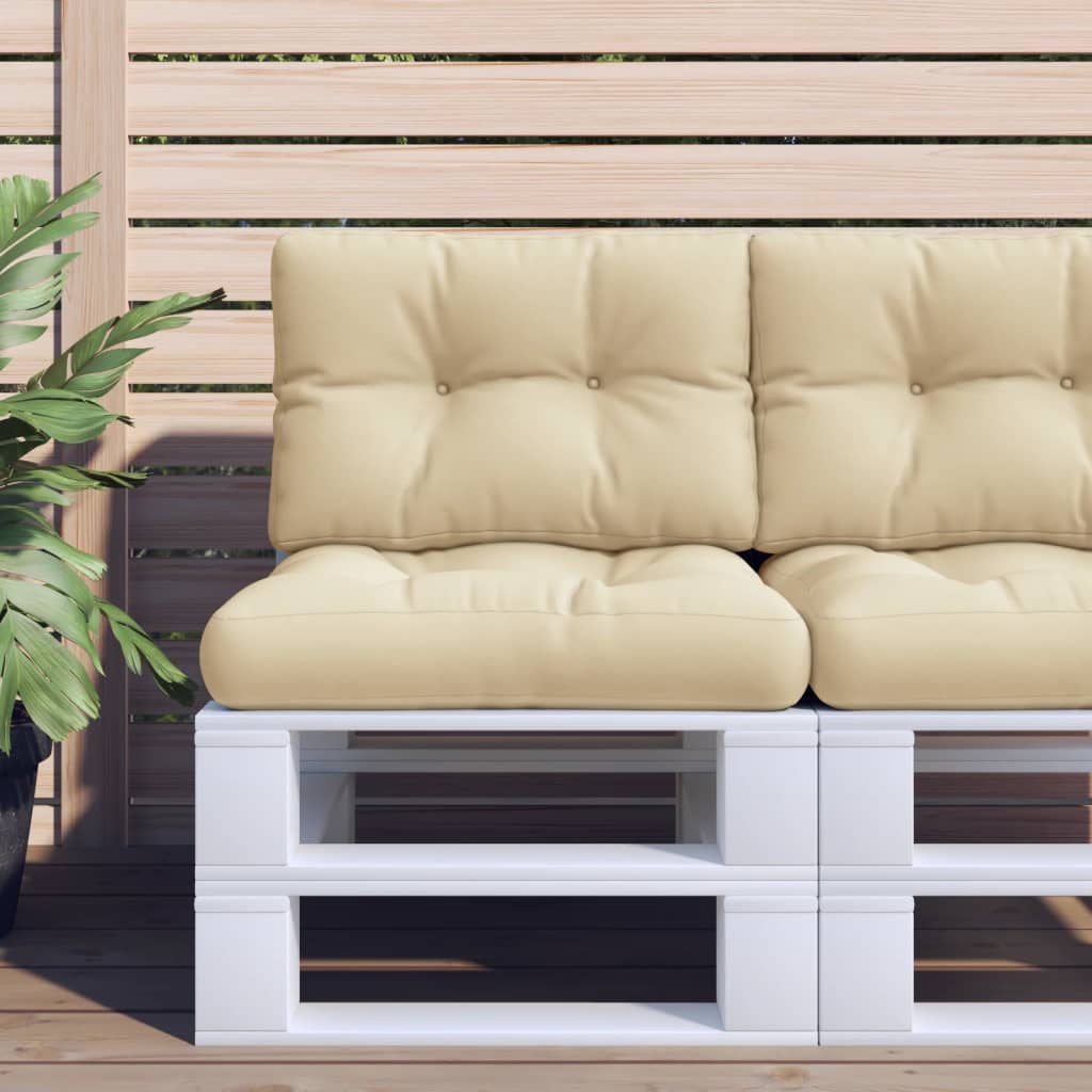 Μαξιλάρι Παλέτας Μπεζ 50 x 40 x 12 εκ. Υφασμάτινο - Pakobazaar