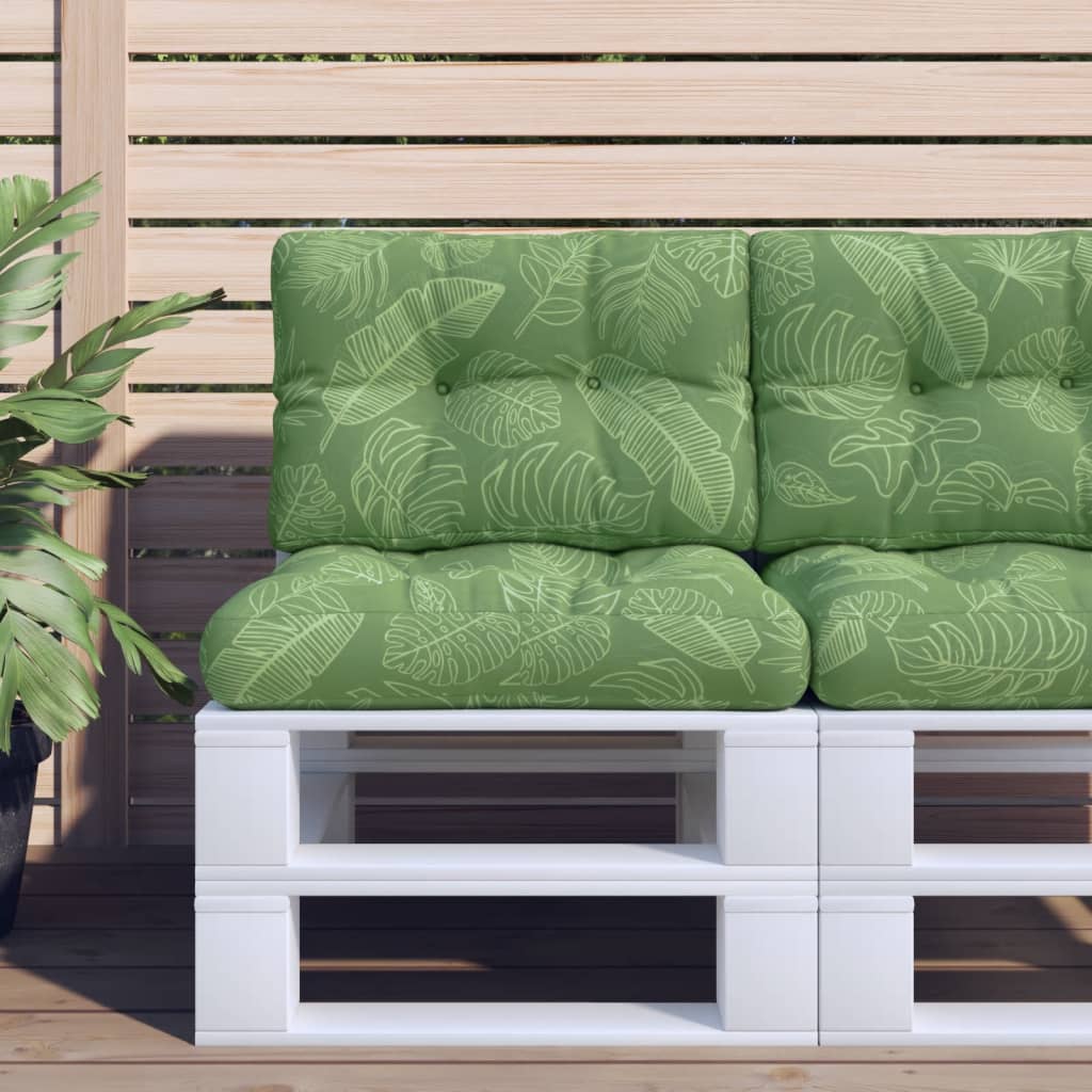 Μαξιλάρι Παλέτας με Σχέδιο Φύλλων 50 x 40 x 12 εκ. Υφασμάτινο - Pakobazaar