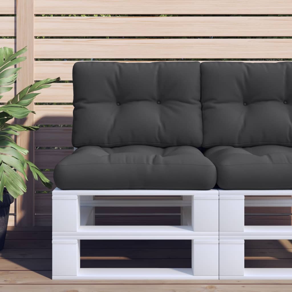 Μαξιλάρι Παλέτας Μαύρο 60 x 40 x 12 εκ. Υφασμάτινο - Pakobazaar