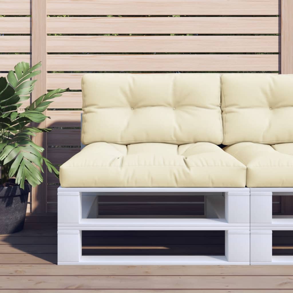 Μαξιλάρι Παλέτας Κρεμ 80 x 40 x 12 εκ. Υφασμάτινο - Pakobazaar