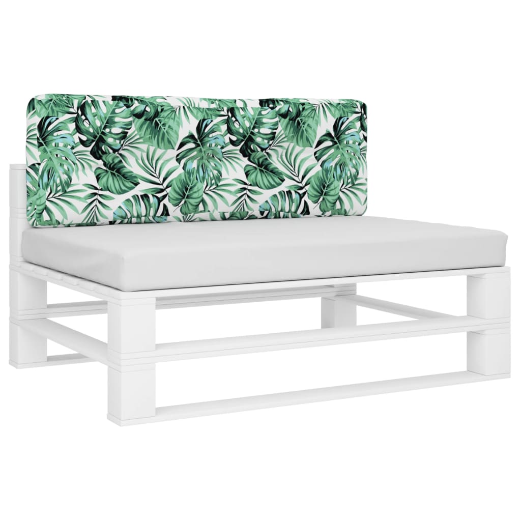 Μαξιλάρι Παλέτας με Σχέδιο Φύλλων 120 x 40 x 12 εκ. Υφασμάτινο