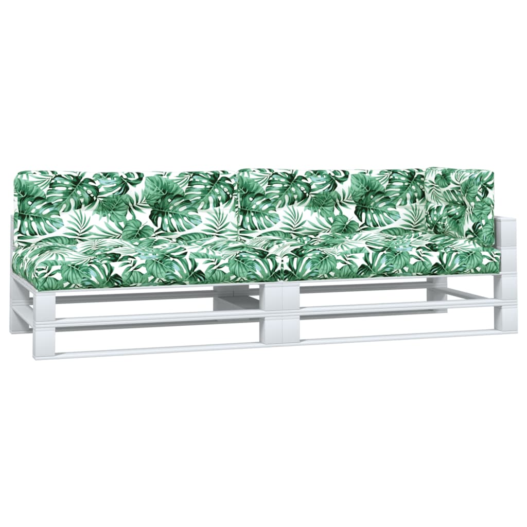 Μαξιλάρια Παλέτας 5 τεμ. Σχέδιο Φύλλων Υφασμάτινα