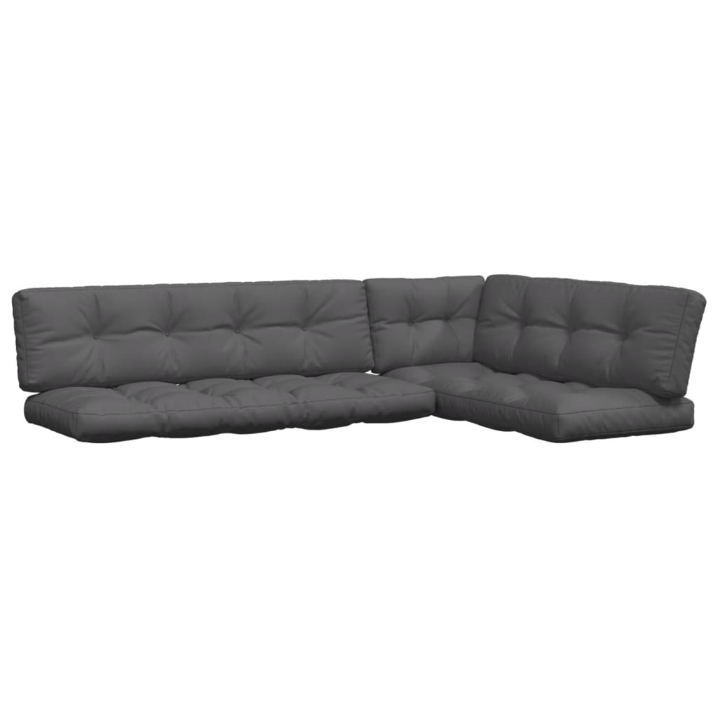 Μαξιλάρια Καναπέ Παλέτας 5 τεμ. Ανθρακί Υφασμάτινα