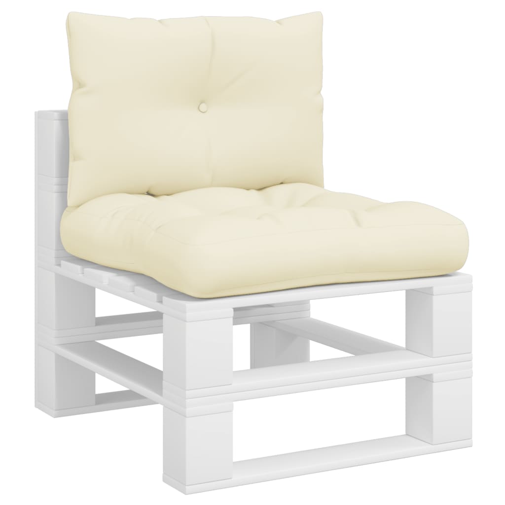 Μαξιλάρια Παλέτας 2 τεμ. Κρεμ Υφασμάτινα - Pakobazaar