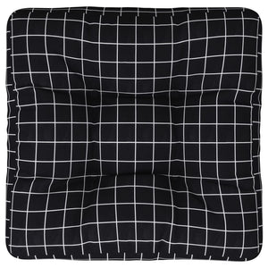 Μαξιλάρι Παλέτας Μαύρο Καρό 58 x 58 x 10 εκ. Ύφασμα Oxford - Pakobazaar