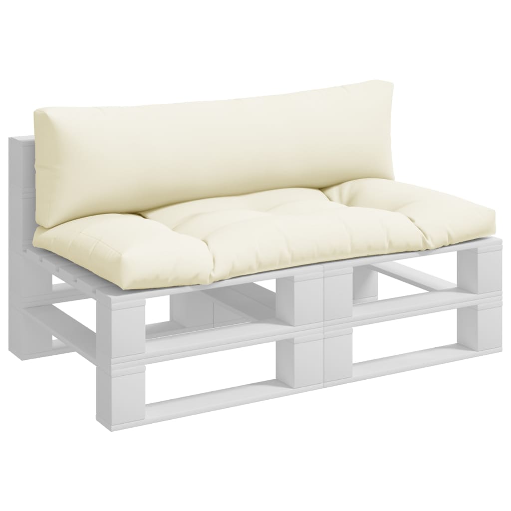 Μαξιλάρια Παλέτας 2 τεμ. Κρεμ Υφασμάτινα - Pakobazaar