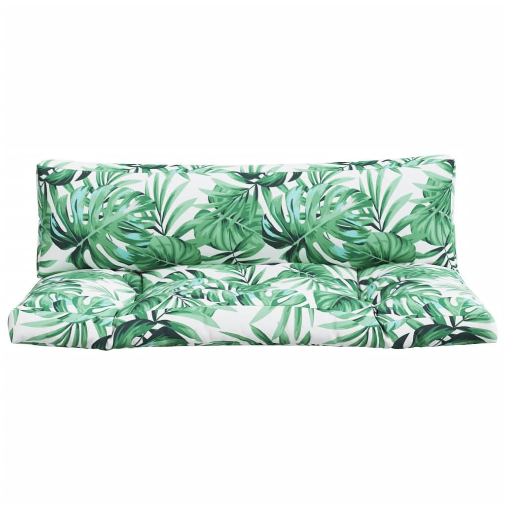 Μαξιλάρια Παλέτας 2 τεμ. Σχέδιο Φύλλων Υφασμάτινα - Pakobazaar