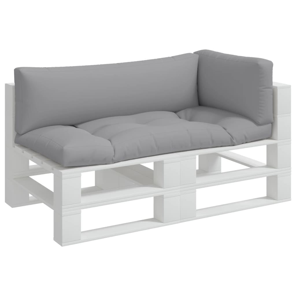 Μαξιλάρια Παλέτας 3 τεμ. Γκρι Υφασμάτινα