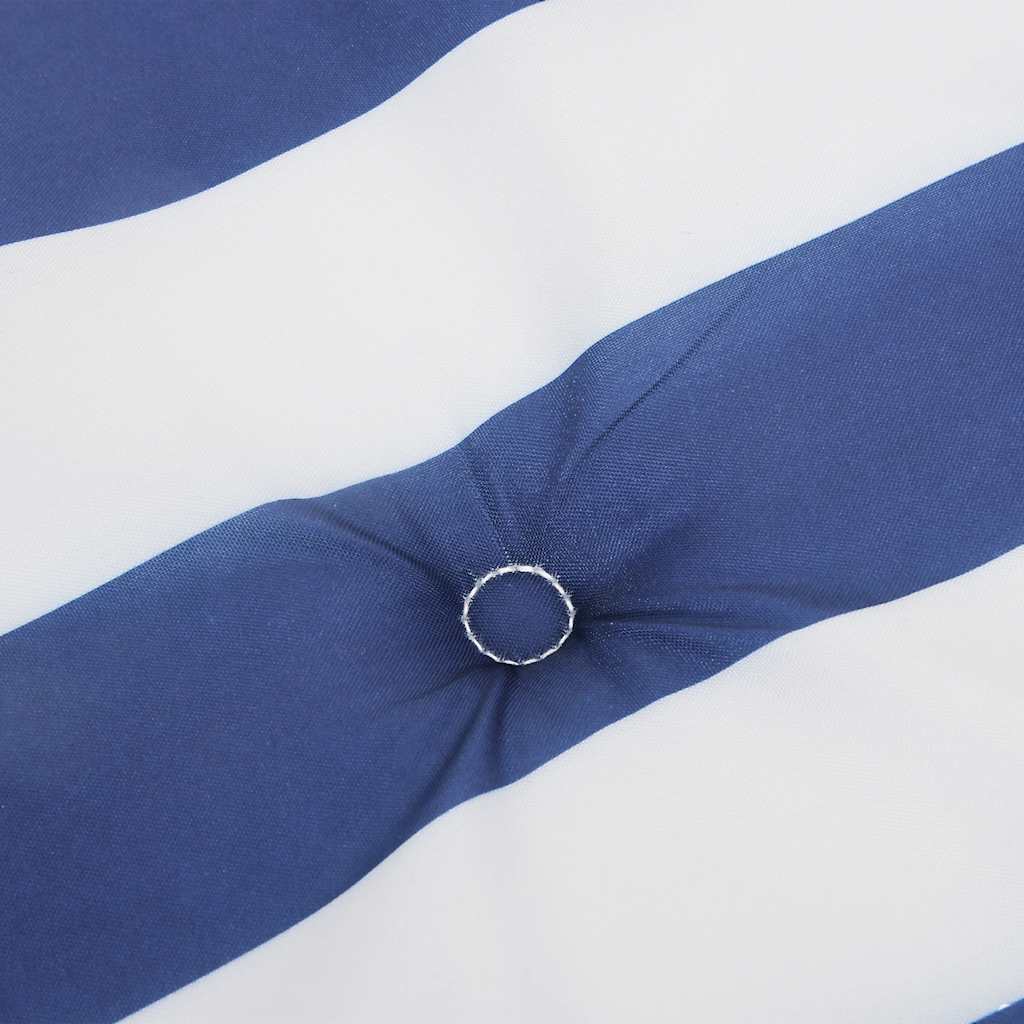 Μαξιλάρια Καρέκλας 4 τεμ. Μπλε/Λευκό Ριγέ 40x40x4 εκ Υφασμάτινα - Pakobazaar