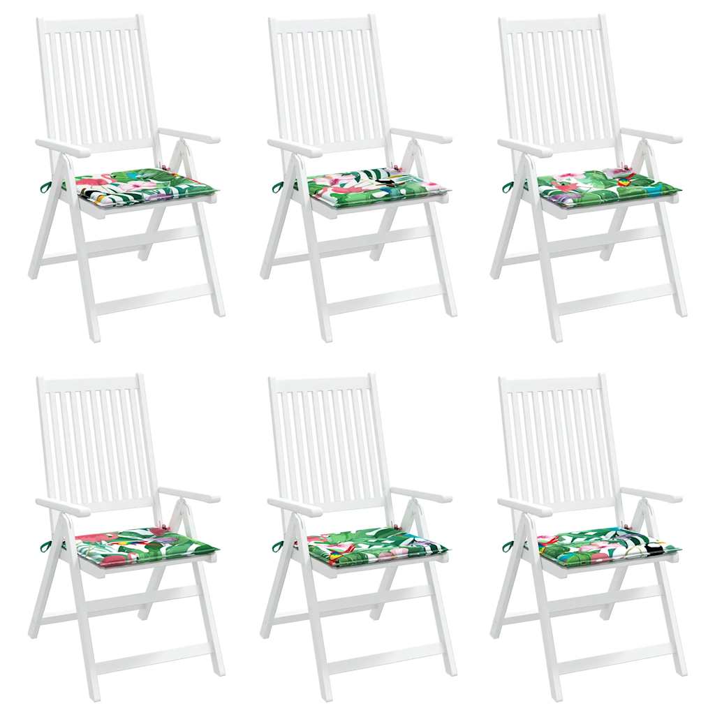 Μαξιλάρια Καρέκλας 6 τεμ. Πολύχρωμα 40x40x4 εκ. Υφασμάτινα