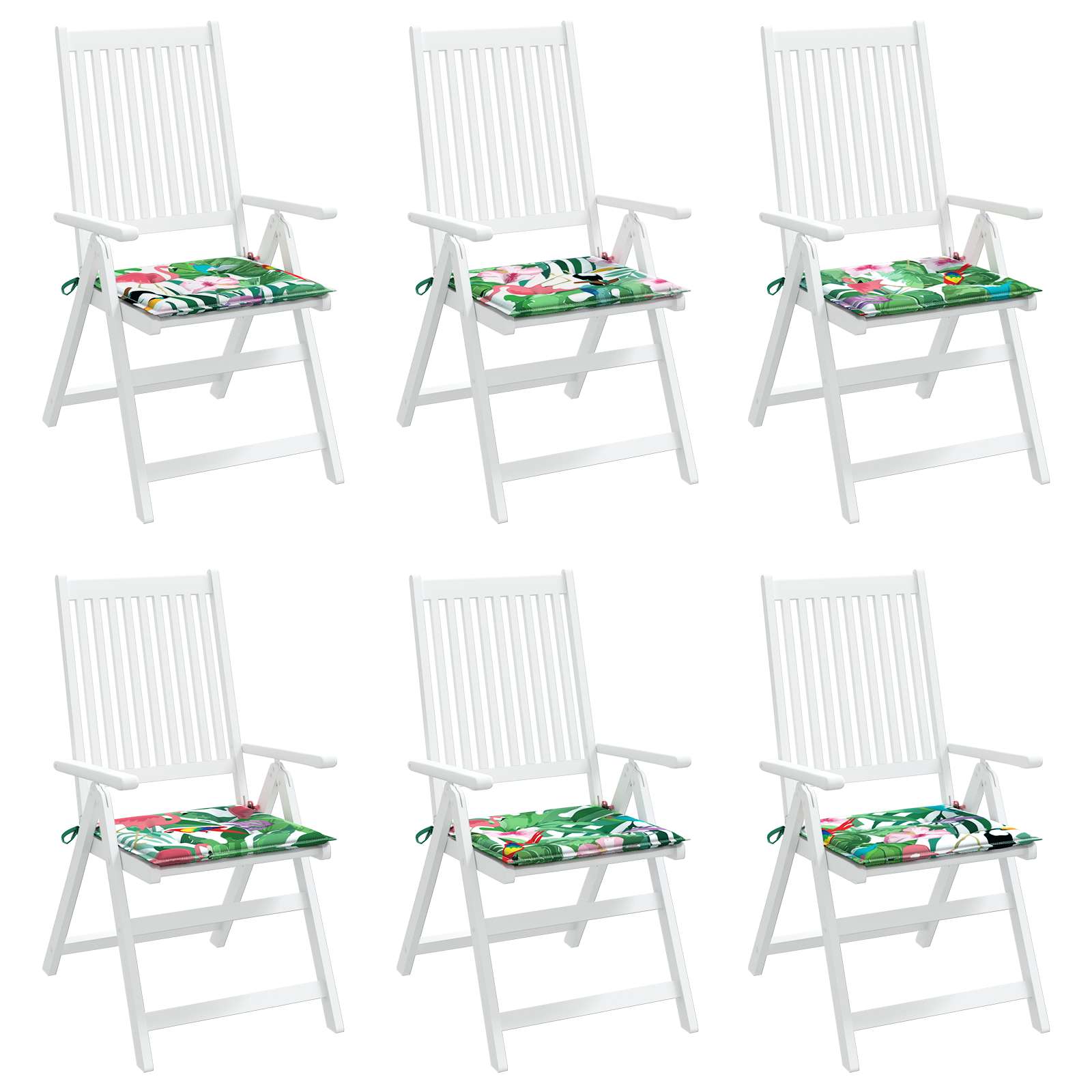 Μαξιλάρια για καρέκλες 6 pcs Πολύχρωμο 50 x 50 x 4 cm - Pakobazaar