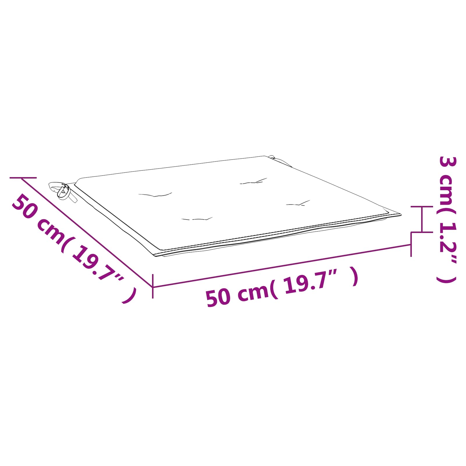 Μαξιλάρια για καρέκλες 4 pcs Πράσινο και Λευκό 50 x 50 x 4 cm - Pakobazaar