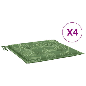 Μαξιλάρια για καρέκλες 4 pcs Πράσινο και Λευκό 50 x 50 x 4 cm - Pakobazaar