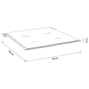 Μαξιλάρια Καρέκλας Κήπου 2 τεμ. Ροζ 50x50x3 εκ. Υφασμάτινα