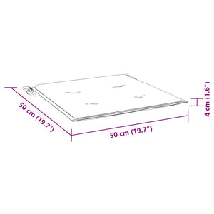 Μαξιλάρια Καρέκλας Κήπου 4 τεμ. Τιρκουάζ 50x50x3 εκ. Υφασμάτινα