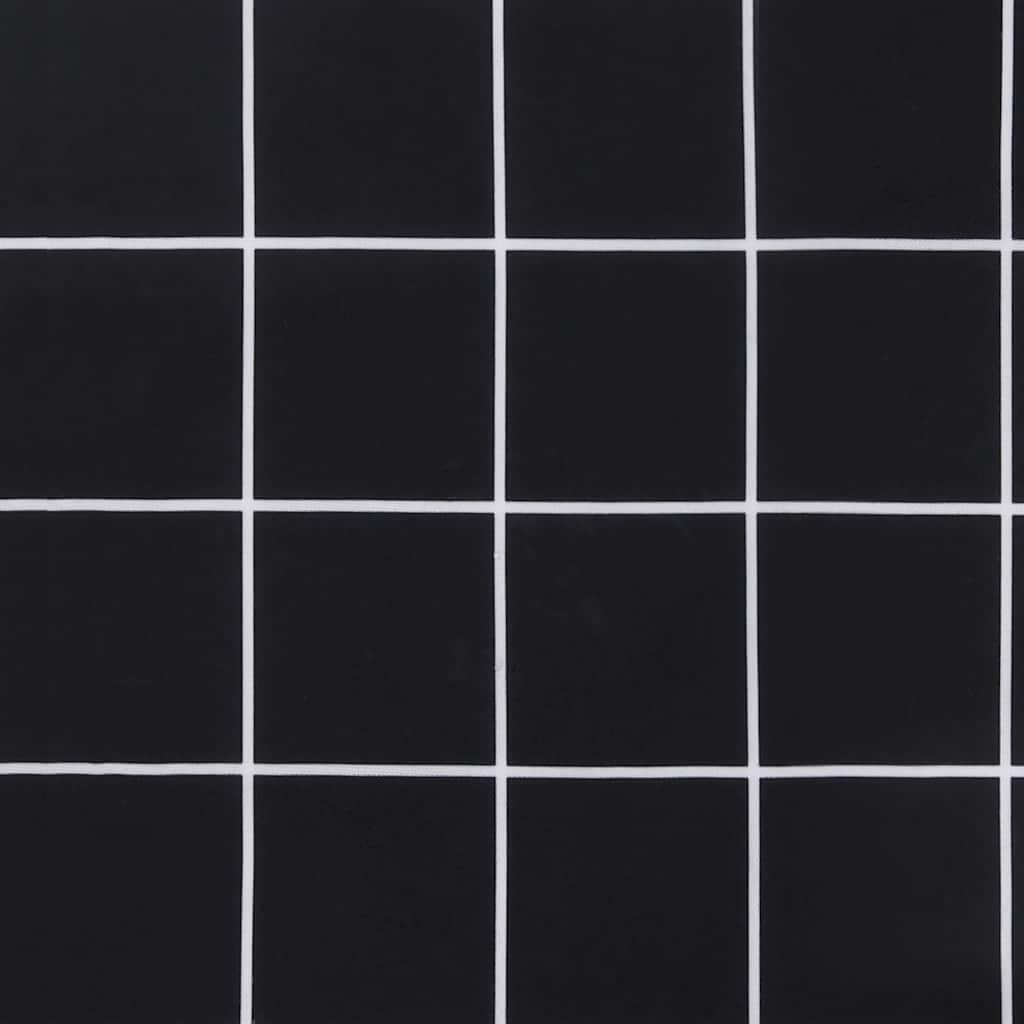 Μαξιλάρι Πάγκου Κήπου Μαύρο Καρό 120x50x4 εκ. Ύφασμα Oxford