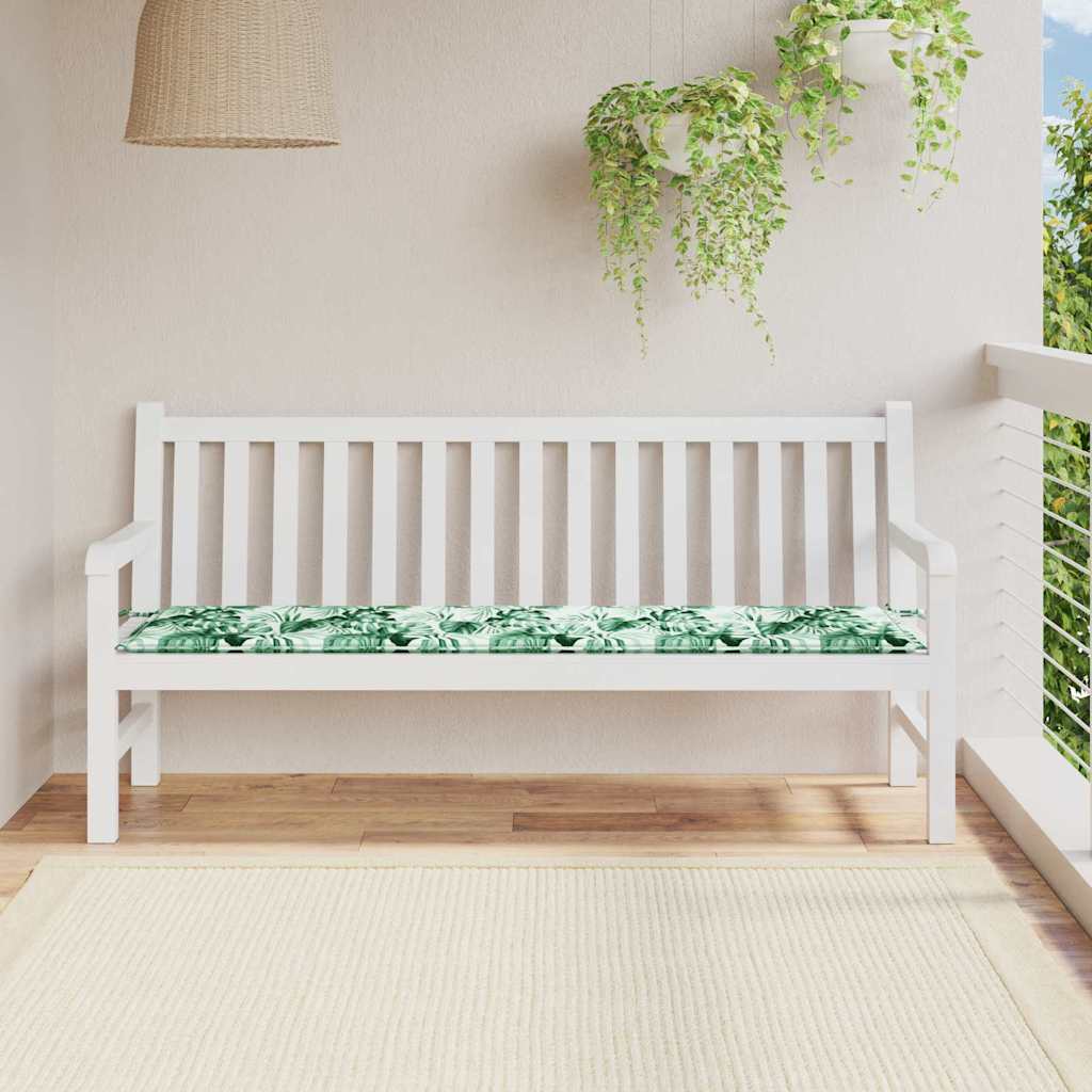 Pad για Παγκάκι Μοτίβο φύλλων 150 x 50 x 3 cm Ύφασμα Όξφορντ