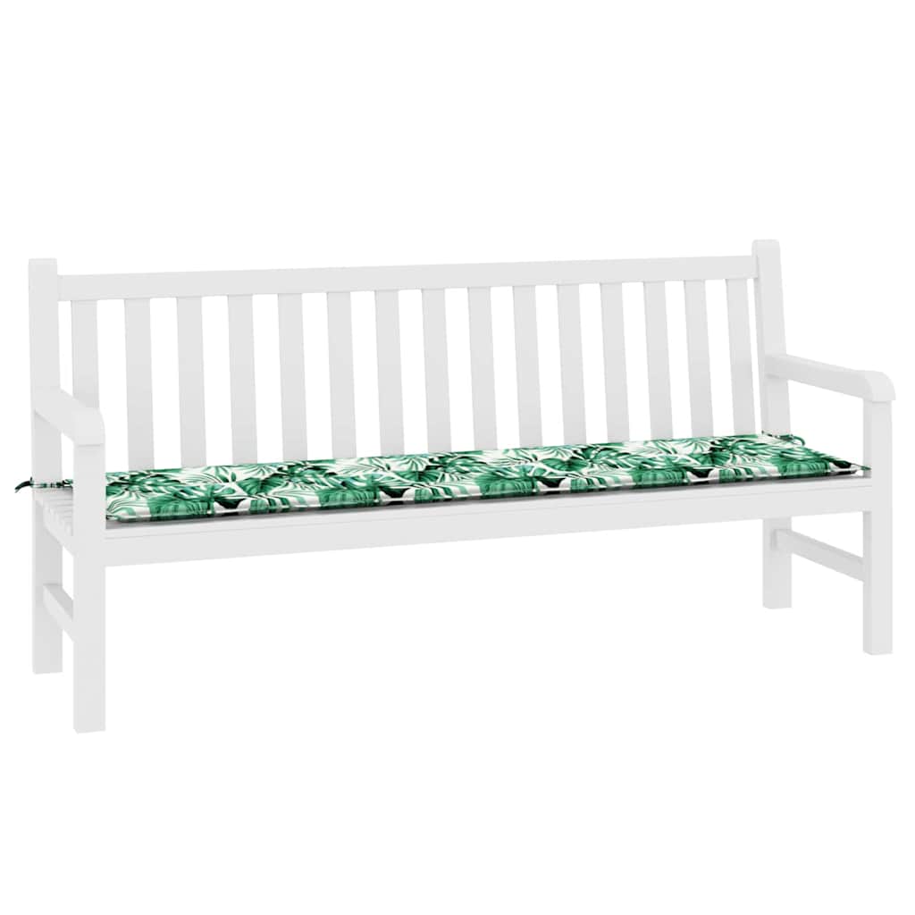 Pad για Παγκάκι Μοτίβο φύλλων 150 x 50 x 3 cm Ύφασμα Όξφορντ