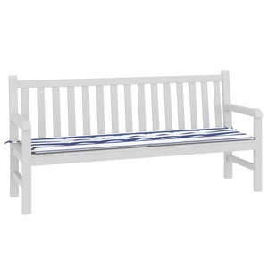 Pad για Παγκάκι Ύφασμα Όξφορντ Μπλε Ριγέ 180 x 50 x 3 cm
