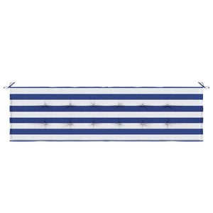 Pad για Παγκάκι Ύφασμα Όξφορντ Μπλε Ριγέ 180 x 50 x 3 cm