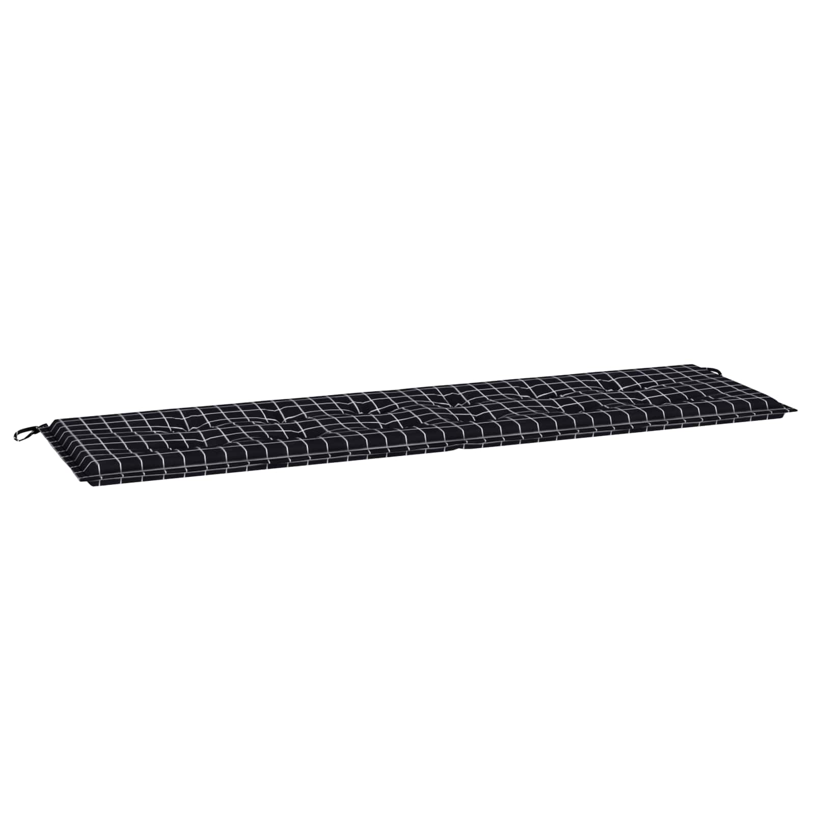 Pad για Παγκάκι Ύφασμα Όξφορντ Μαύρη Καρώ 150 x 50 x 3 cm