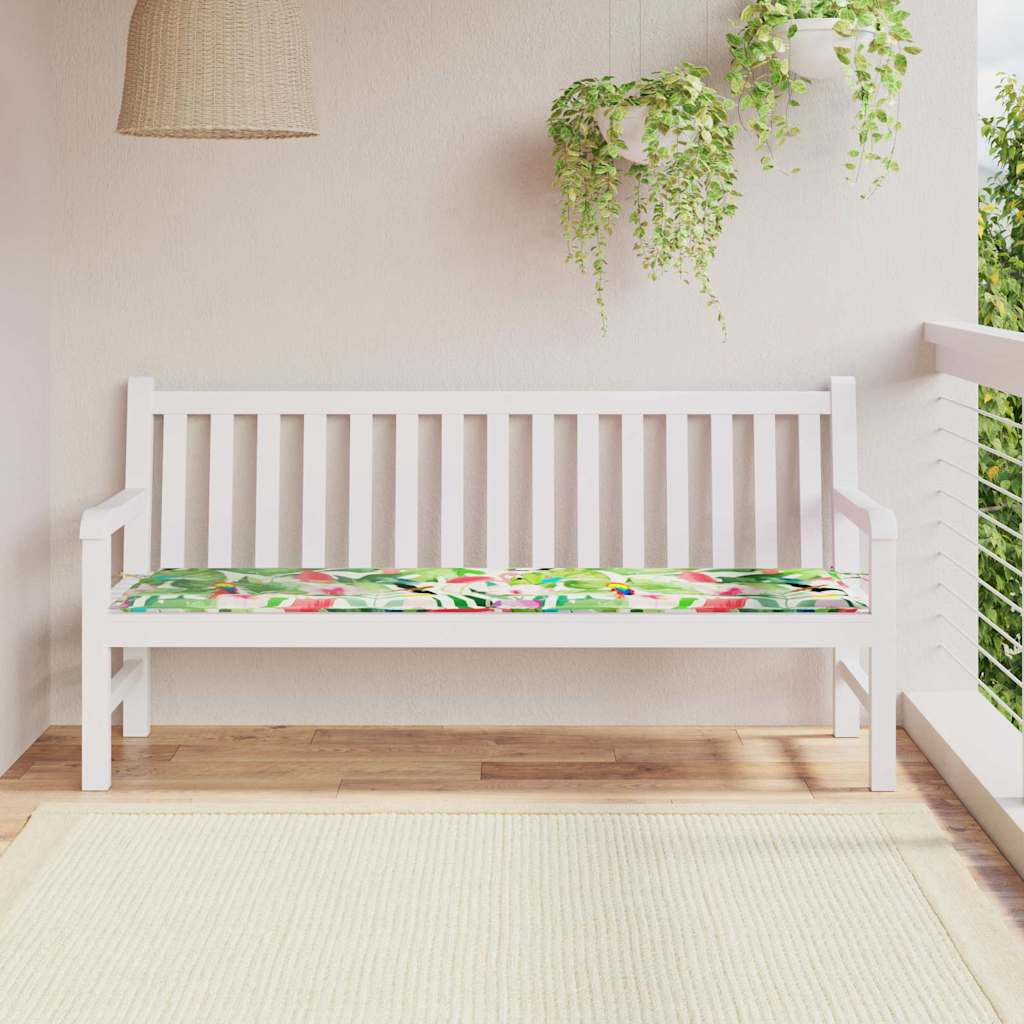 Pad για Παγκάκι Floral Πολύχρωμο 150 x 50 x 3 cm Ύφασμα Όξφορντ