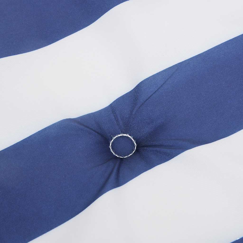 Μαξιλάρι Πάγκου Κήπου Μπλε & Λευκό Ριγέ 200x50x4 εκ. Υφασμάτινο