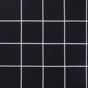 Μαξιλάρι Πάγκου Μαύρο Καρό 200x50x3 εκ. Ύφασμα Oxford