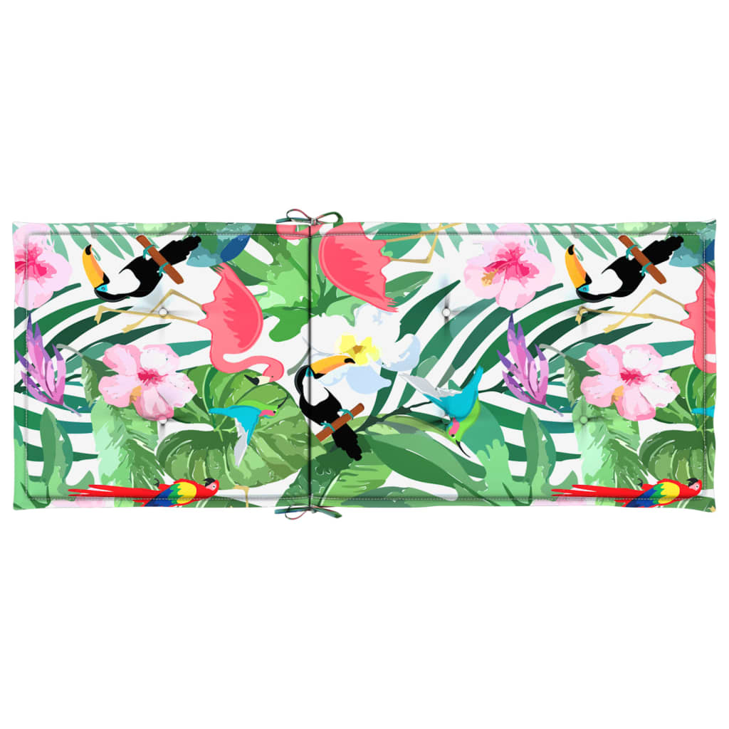 Μαξιλάρια Καρέκλας Κήπου με Πλάτη 2 τεμ. Πολύχρωμα 120x50x3 εκ.