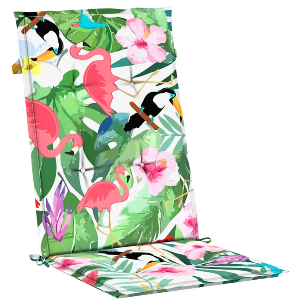 Μαξιλάρια Καρέκλας με Ψηλή Πλάτη 4 τεμ. Πολύχρωμα Υφασμάτινα