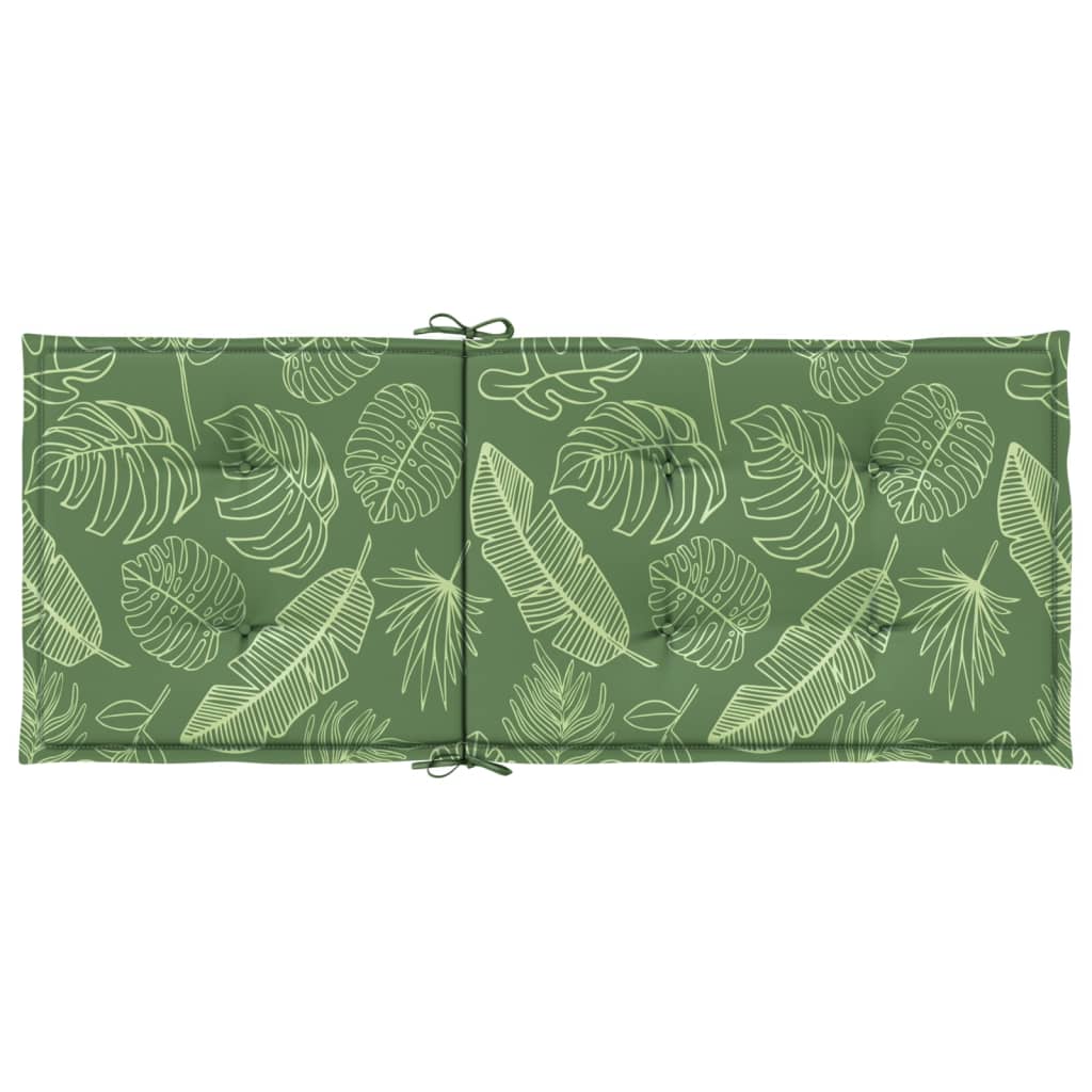 Μαξιλάρια Καρέκλας με Ψηλή Πλάτη 2 τεμ Σχέδιο Φύλλων Υφασμάτινα