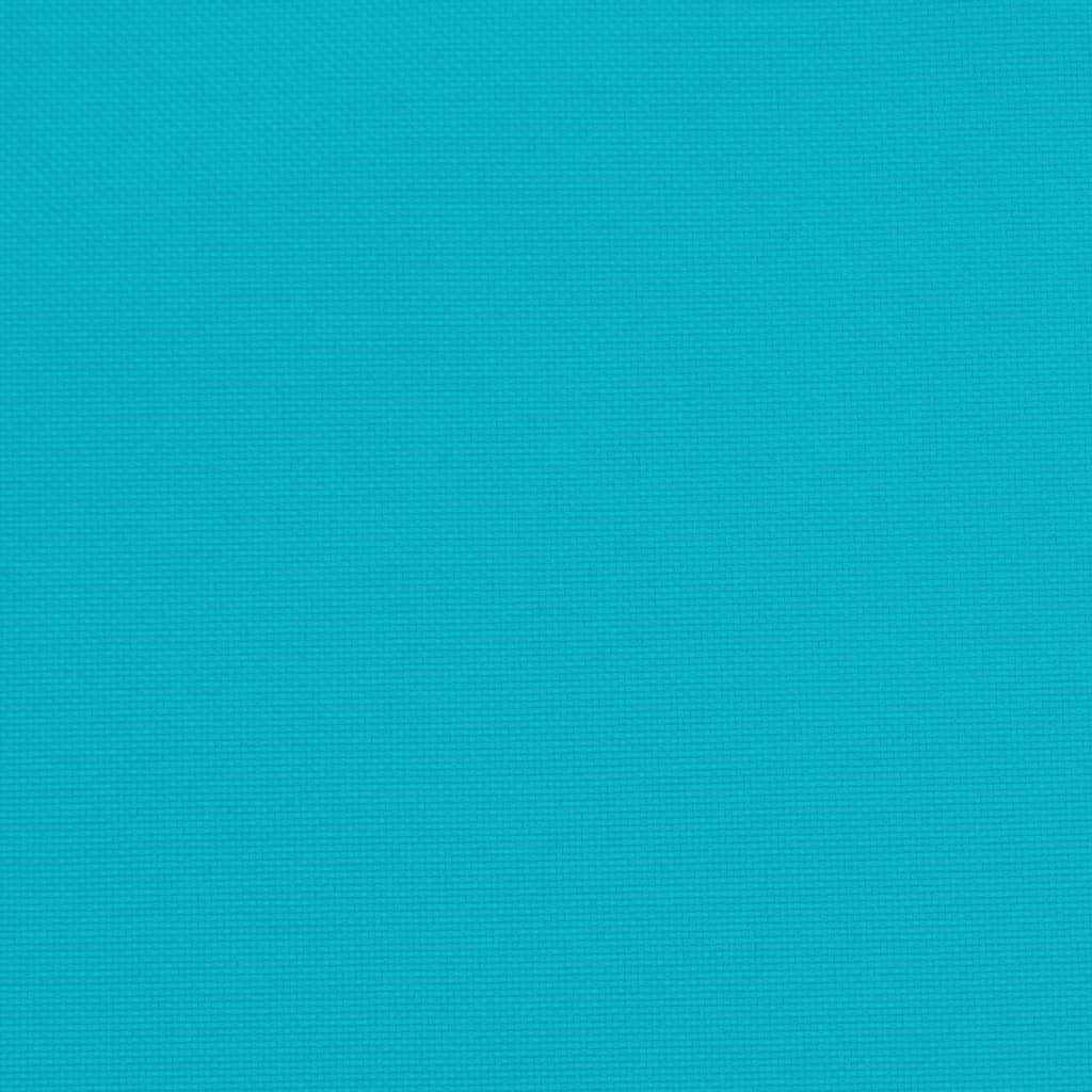 Μαξιλάρια Καρέκλας με Ψηλή Πλάτη 4 τεμ. Τιρκουάζ Υφασμάτινα