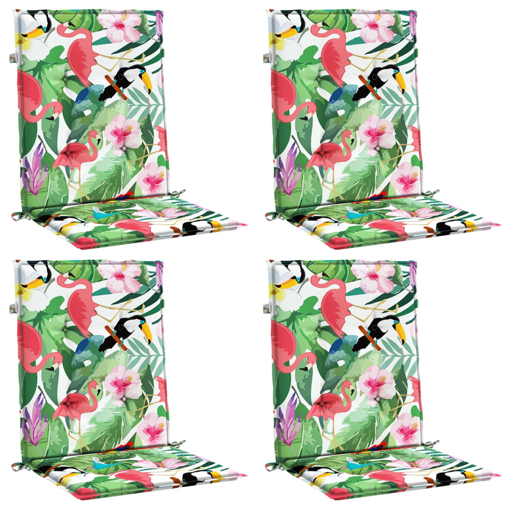 Μαξιλάρια Καρέκλας με Πλάτη 4 τεμ. Πολύχρωμα Υφασμάτινα