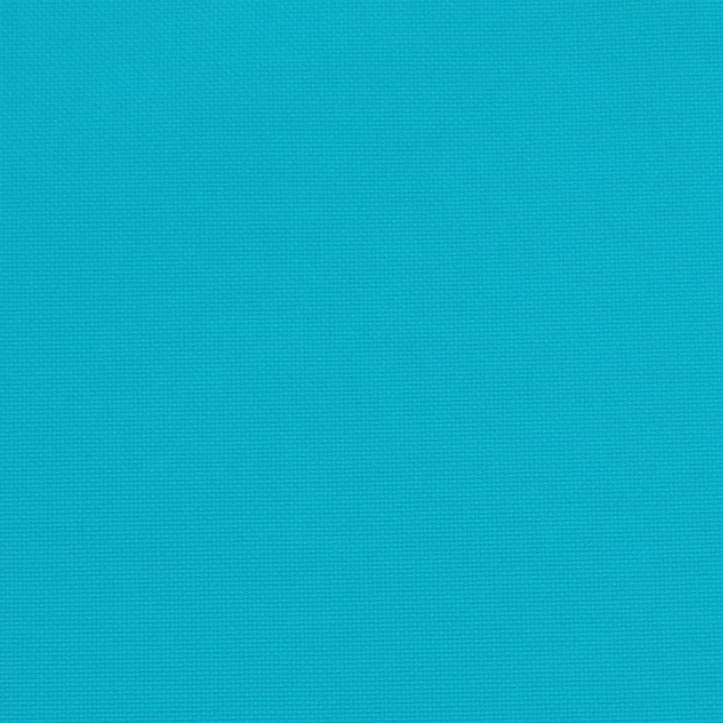 Μαξιλάρια Καρέκλας με Πλάτη 2 τεμ. Τιρκουάζ Υφασμάτινα