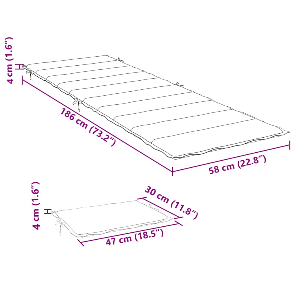 Μαξιλάρι Ξαπλώστρας με Σχέδιο Φύλλων από Ύφασμα Oxford